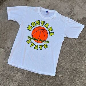 80s Vintage Montana State Fighting Bobcats Single Stitch T-Shirt